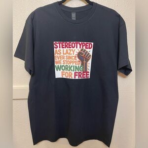 Black Graphic T-Shirt with Bold Statement